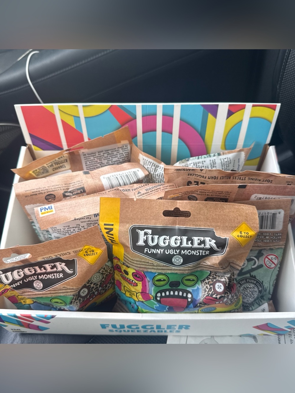 Fuggler Mini Squeezables Series 4- Mystery Figure bundle lot case of 8 Pack
